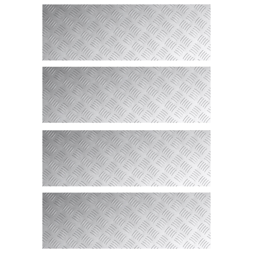 Piastra in alluminio a scacchi 4 pezzi Antiscivolo 90x30 cm