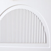 Scarpiera con 6 ante a ribalta; ripiani a vista; sistema antiribaltamento; Stile Medievale; in MDF e truciolare; 118×25×115 cm; Bianco