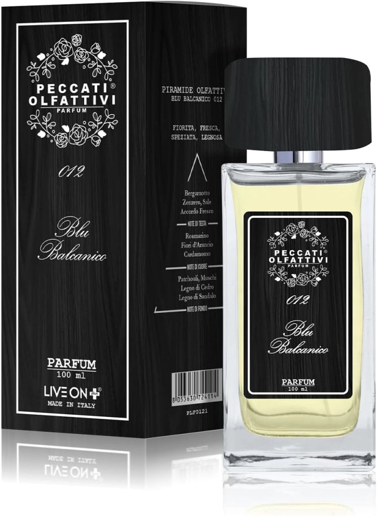 Peccati Olfattivi N.12 Profumo Uomo 100 ml – Parfum 30% Essenza Pura, Ispirato a BLV, Fragranza Maschile Intensa e Persistente