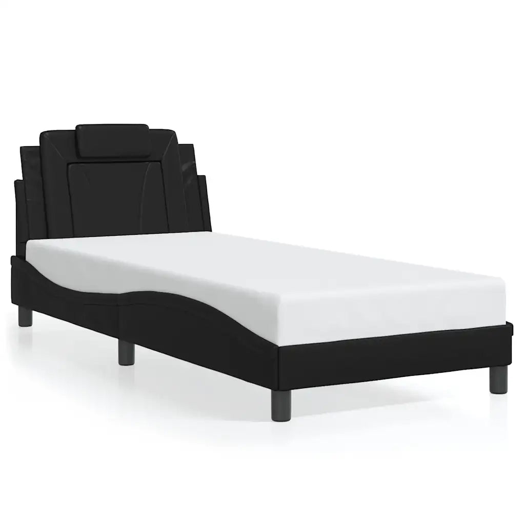 Giroletto con Testiera Nero 80x200 cm in Similpellecod mxl 90914