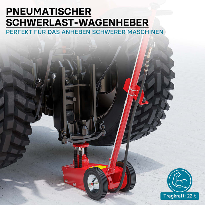 Cric pneumatico a carrello da 22 t per camion e auto Martinetto Sollevatore