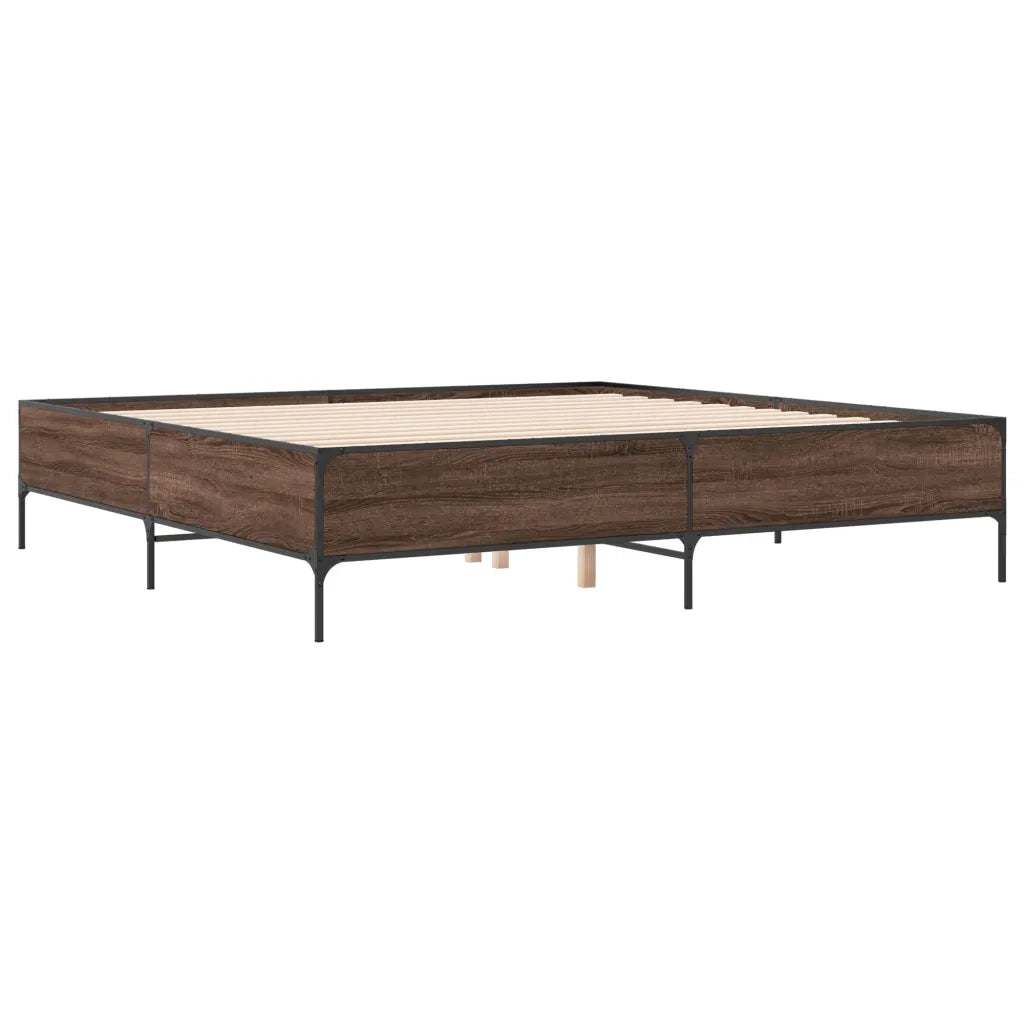 Giroletto Rovere Marrone 180x200cm in Legno Multistrato Metallo
