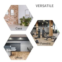 Set di 2 Rack Supporto per Bilanciere in Acciaio, Altezza Regolabile su 12 Livelli, 50x49x124-154cm, Nero