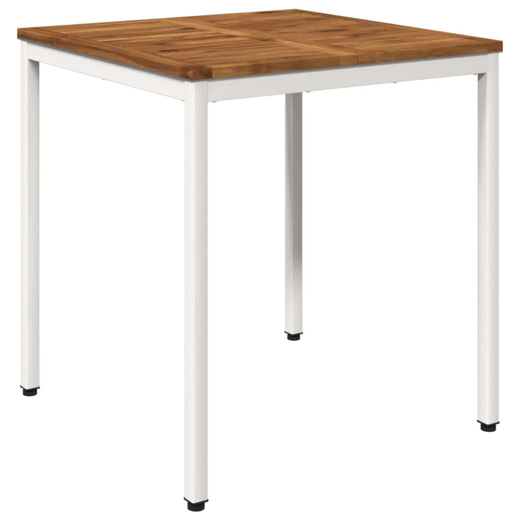 Tavolo da cena da giardino Naturale e Bianco 70 x 68,5 x 75 cm 901308