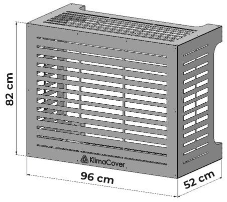 Copri Condizionatore 96x52x82 cm in Alluminio Classic L Bianco