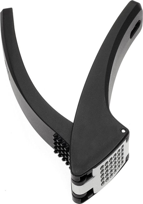 Molitore di aglio in plastica - design moderno - molitore di aglio efficace - resistente all'acqua calda - nero