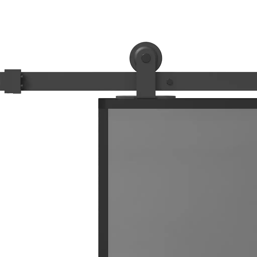 Porta Scorrevole Ferramenta 76x205 cm Vetro Temperato Alluminio 3333022