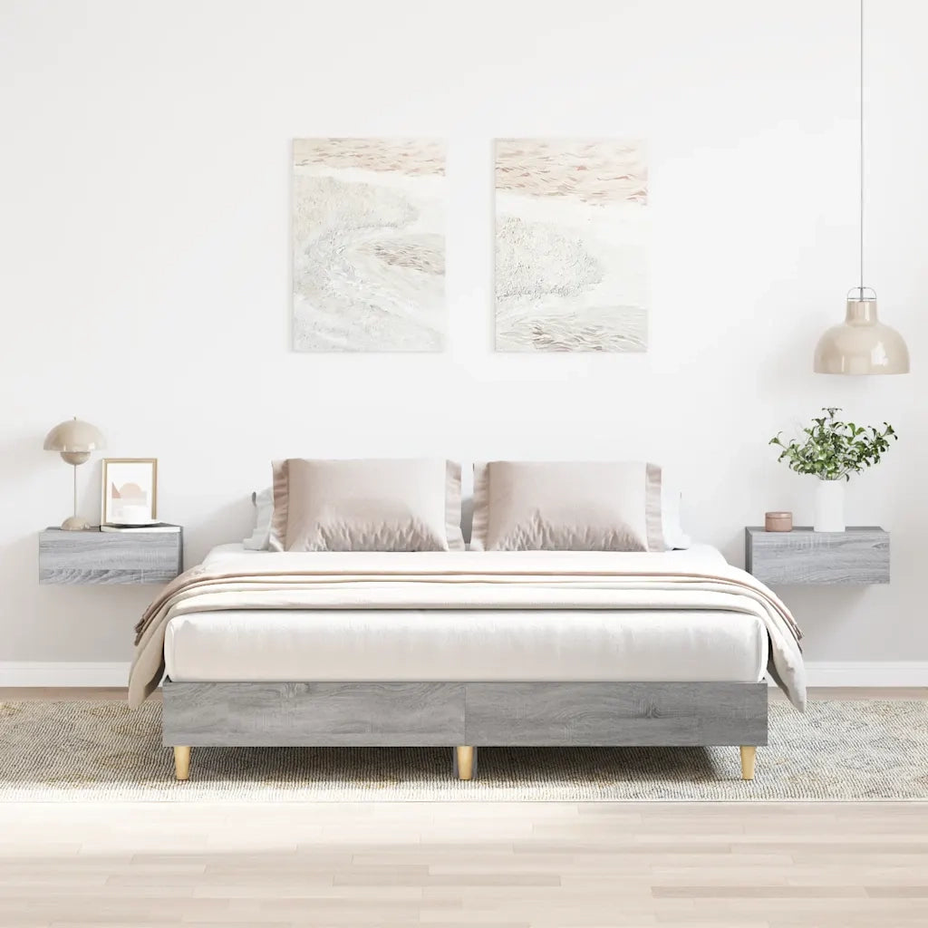Giroletto senza Materasso Grigio Sonoma 140x200 cm Truciolato