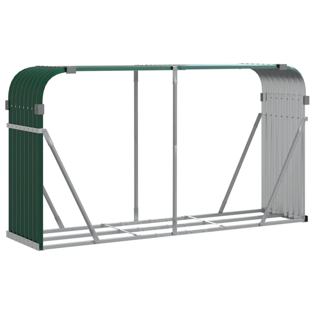 Portaceppi Verde 180x45x100 cm in Acciaio Zincato 364544