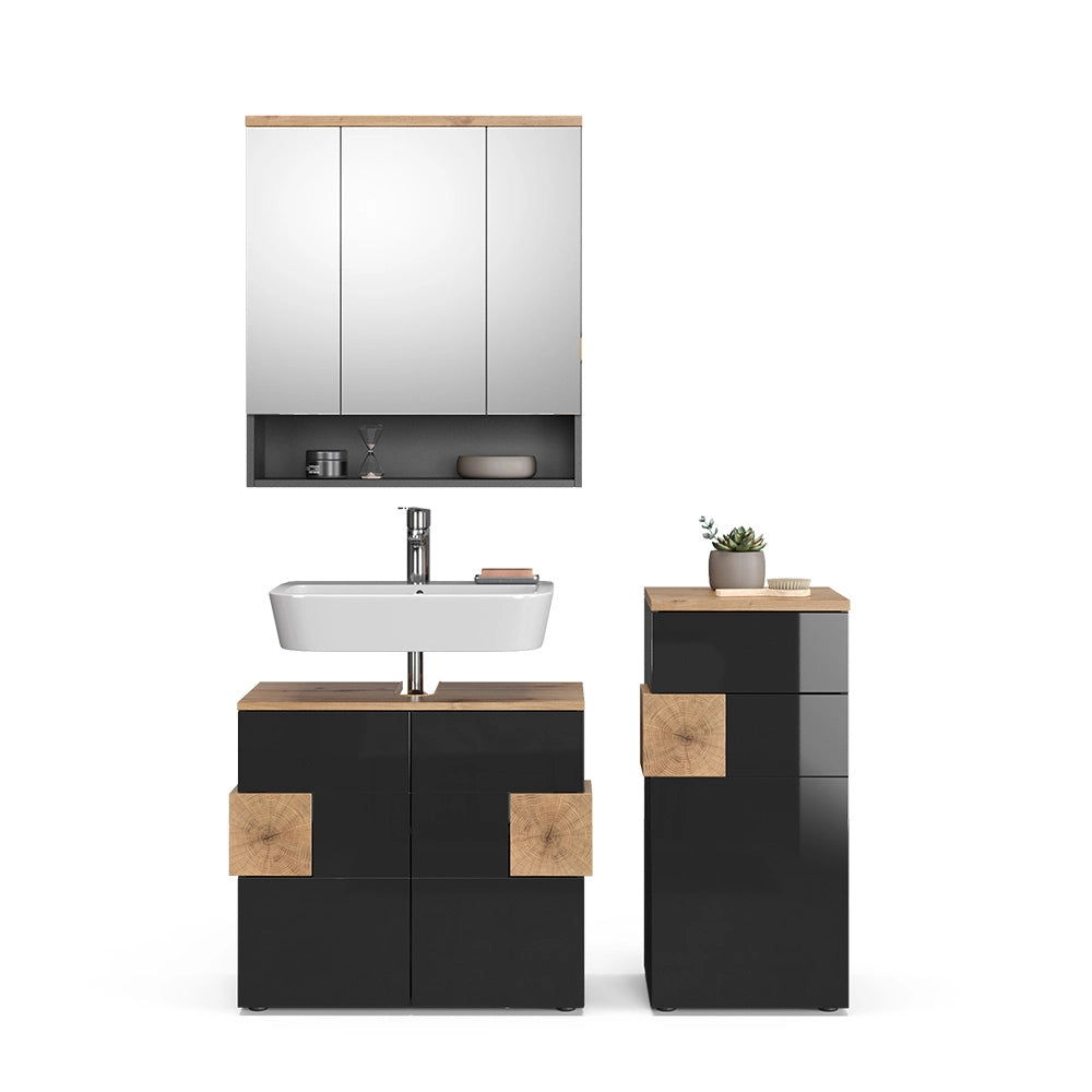 Vicco Set mobili bagno Antracite 3 parti