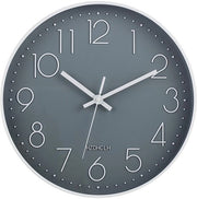 Cronografo a Parete Radiocomandato 30 cm Silenzioso, Orologio a Batterie per Casa, Cucina, Salotto, Ufficio, Decorazione per Parete (Grigio)