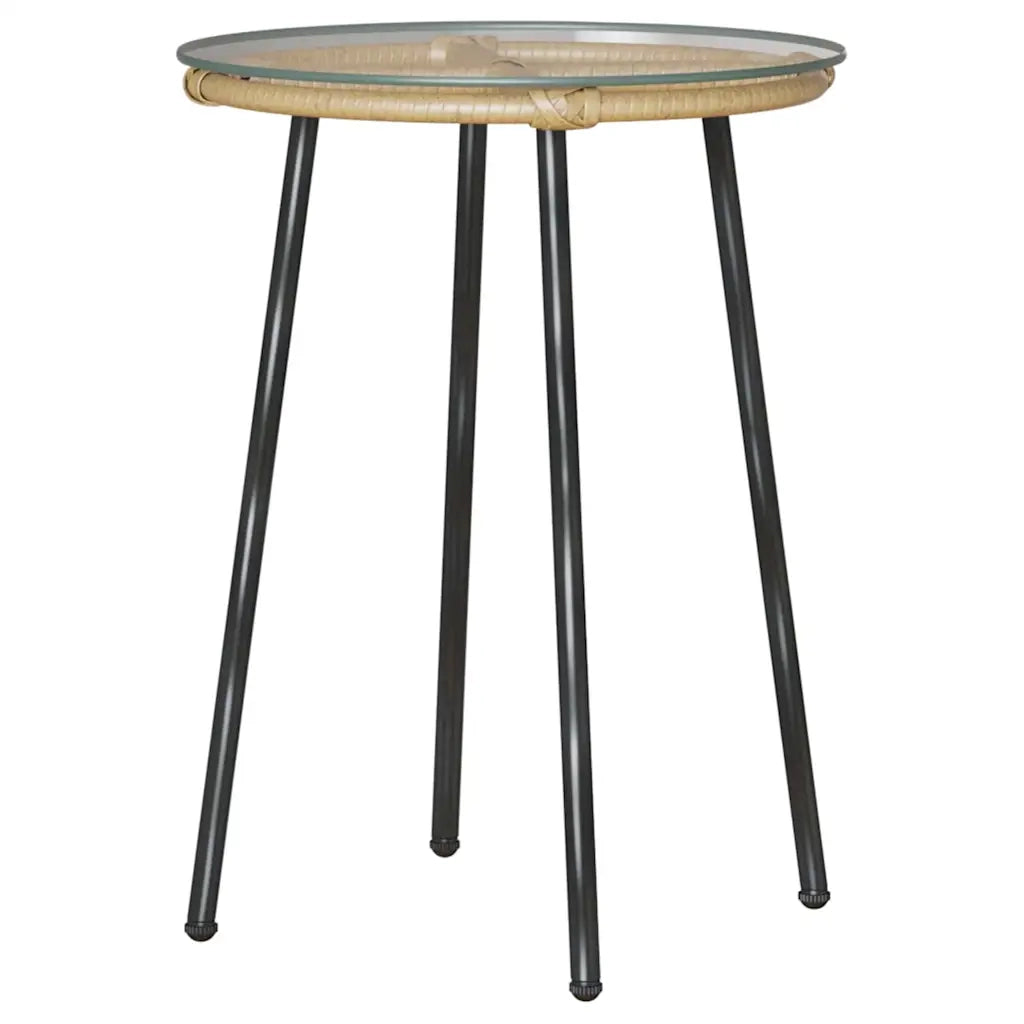 vidaXL Set da Pranzo per Giardino 3 pcs Marrone e Nero e Panna