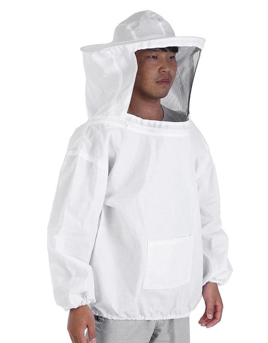 Giacca di Protezione per Apiari Professionale - Cintura Elastica - Felpa di Cotone Leggero - Comfort e Freschezza