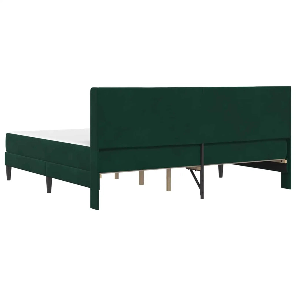Struttura letto con materasso Verde Scuro 180 x 200 cm Velluto