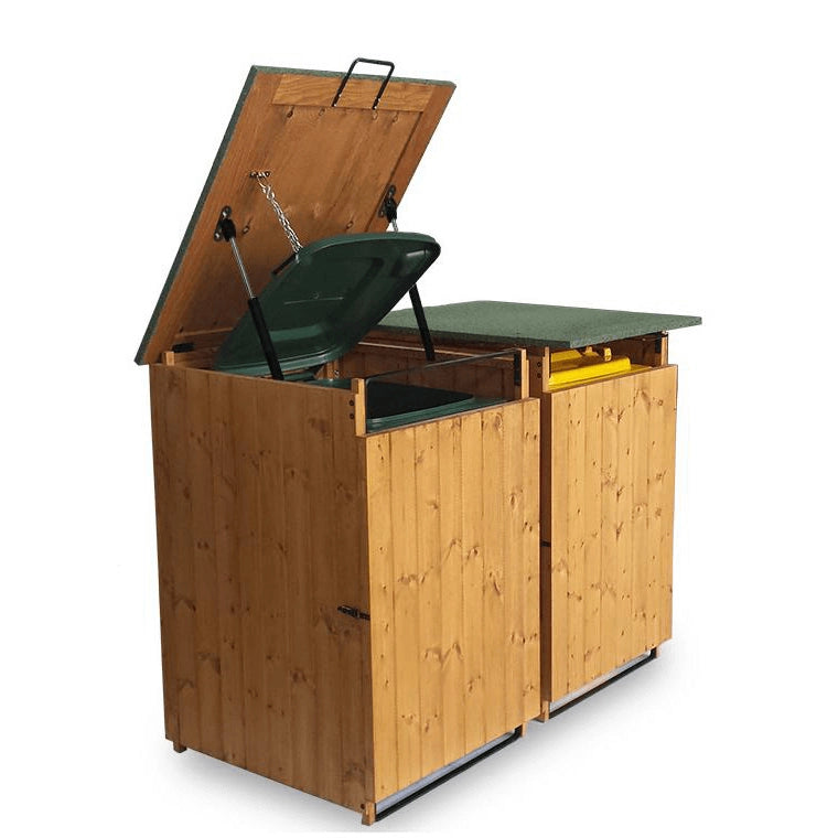 BOX PORTA RIFIUTI IN LEGNO L.74 x P.86 x H.116 100% MADE IN ITALY