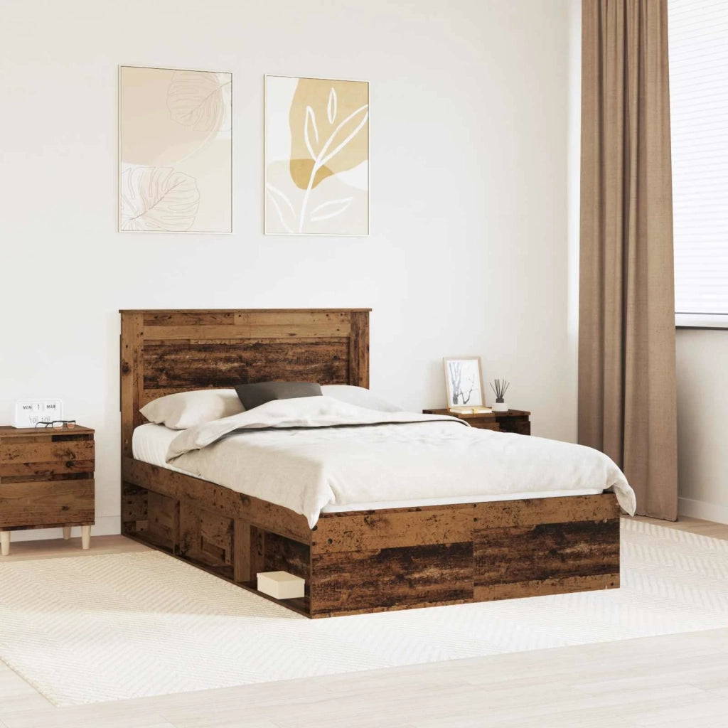 Struttura del letto Legno vecchio 135 x 190 cm Pino massello 3410102