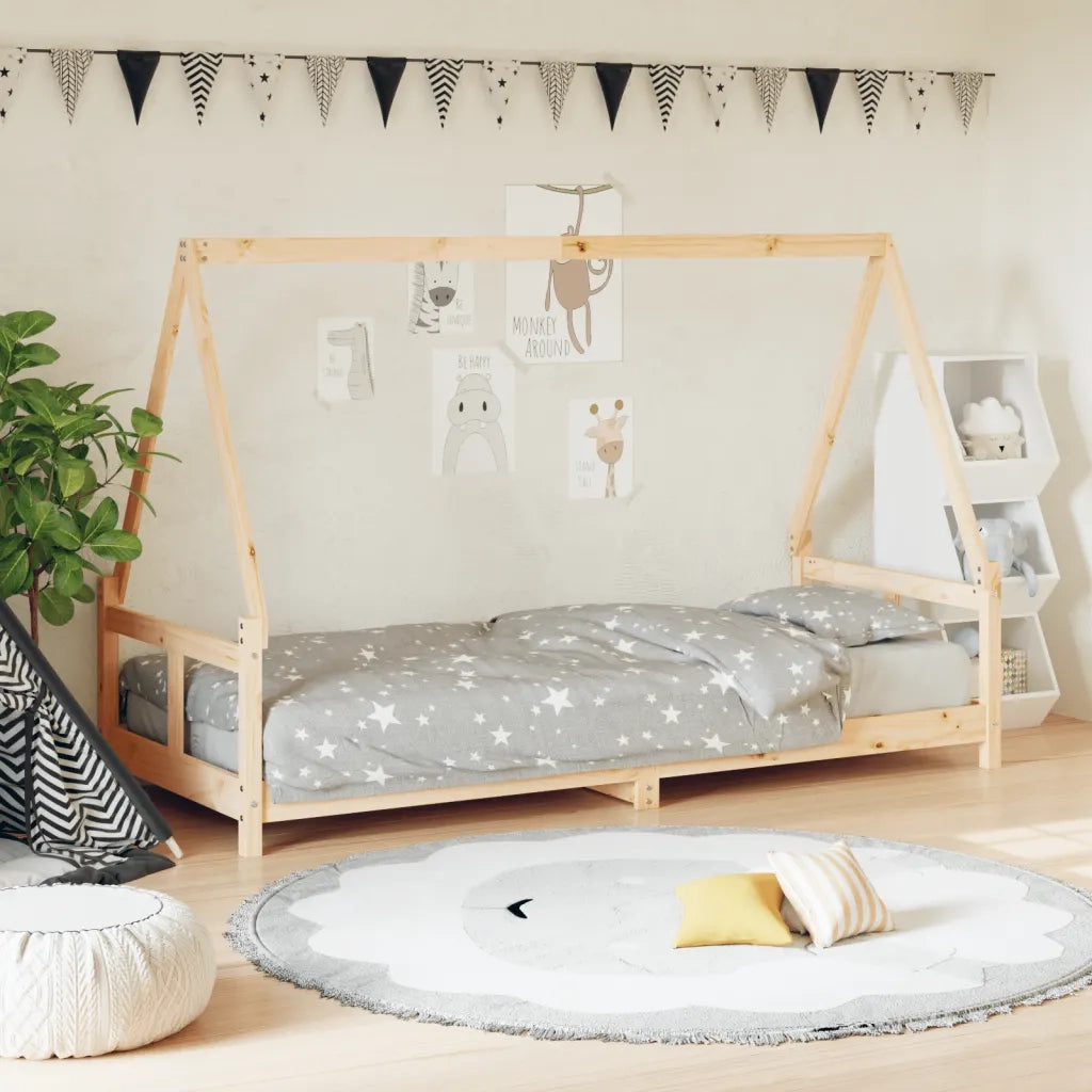 Giroletto per Bambini | Letto Infantile | Lettino 80x200 cm in Legno Massello di Pino
