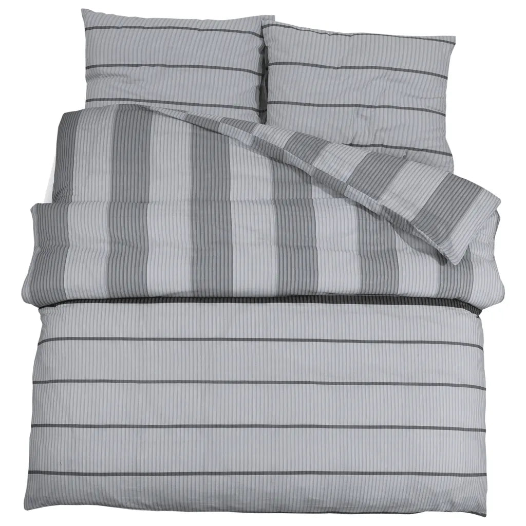 Set Copripiumino Grigio 155x220 cm in Cotone 136440