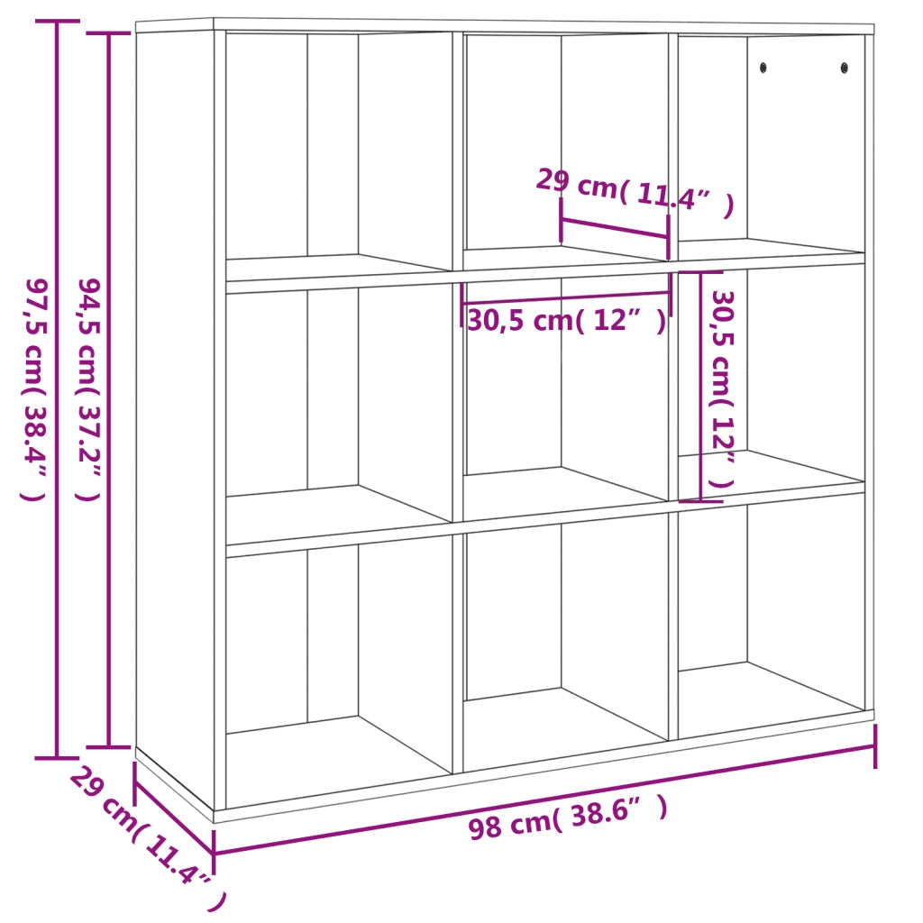 Libreria Rovere Fumo 98x29x97,5 cm 815450
