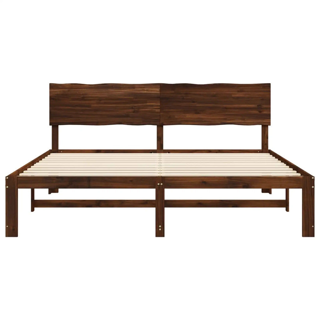 Letto matrimoniale con testiera ROSTOCK Marrone Scuro 3405422