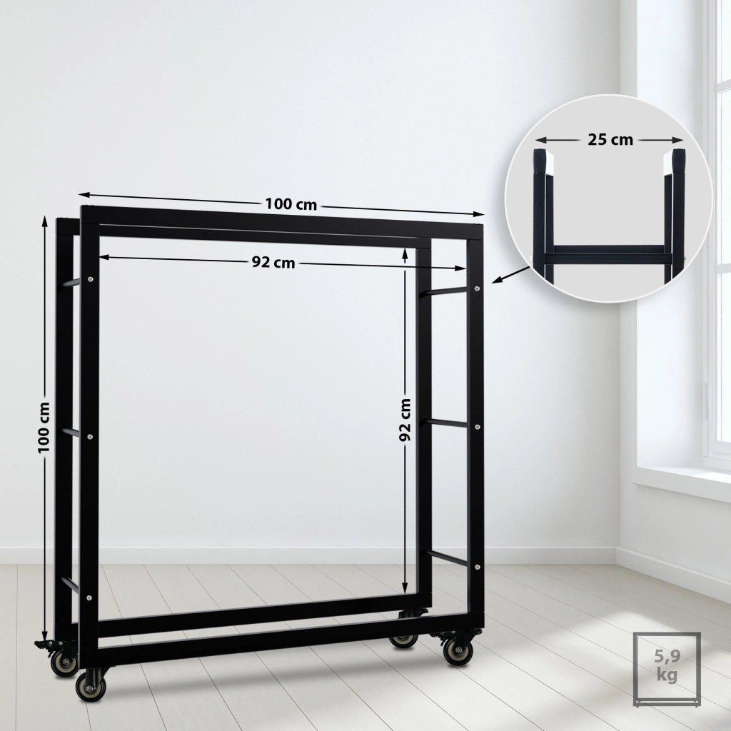 Portalegna Keri con ruote 25x100x100