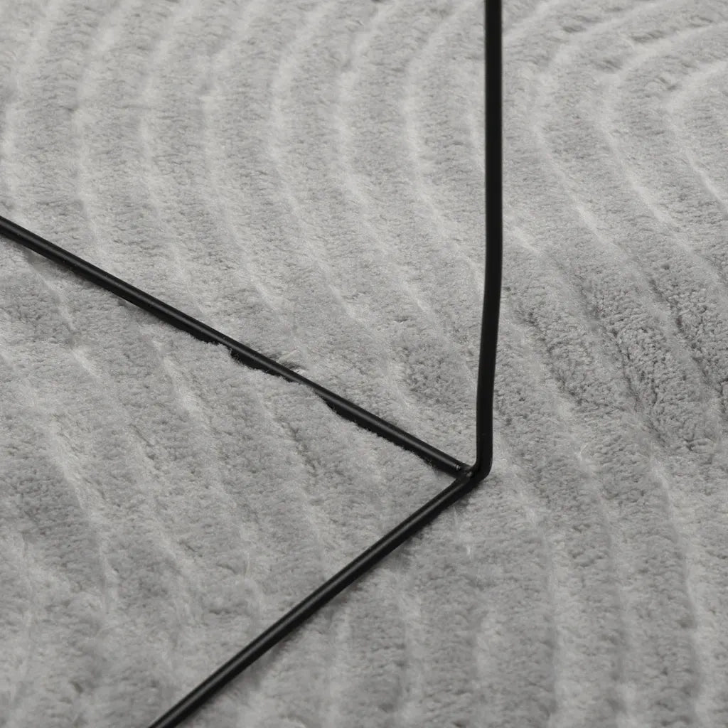 Tappeto del soggiorno | Tappeto IZA a Pelo Corto Aspetto Scandinavo Grigio 160x230 cm