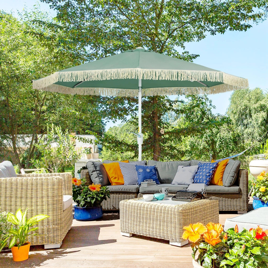 Ombrellone da giardino inclinabile ¨C zephmum ¨C verde ? 265x245 cm