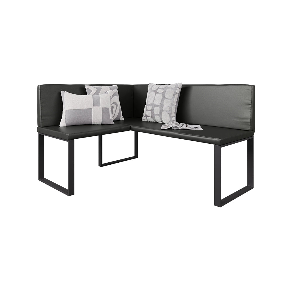Vicco panca ad angolo Nero 120 x 150 cm