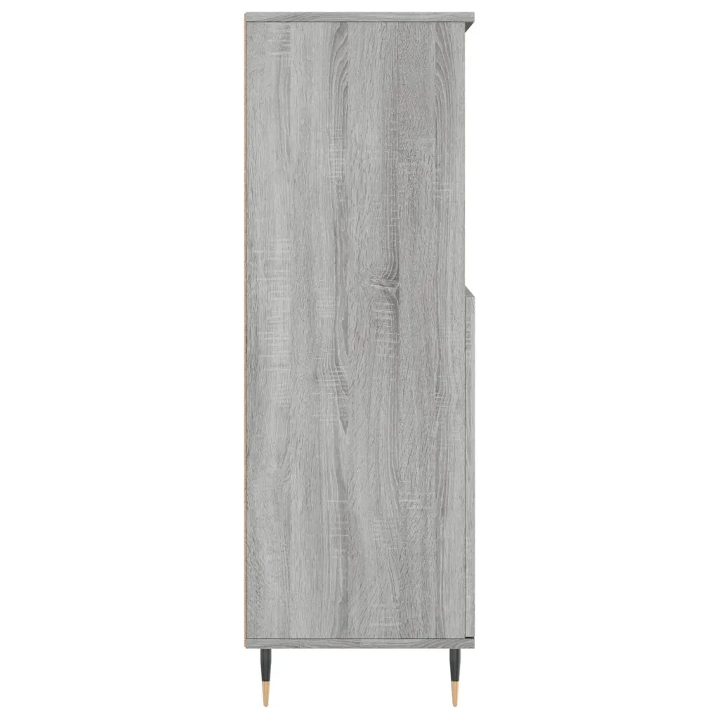 Credenza Grigio Sonoma 60x36x110 cm in Legno Multistrato 831482