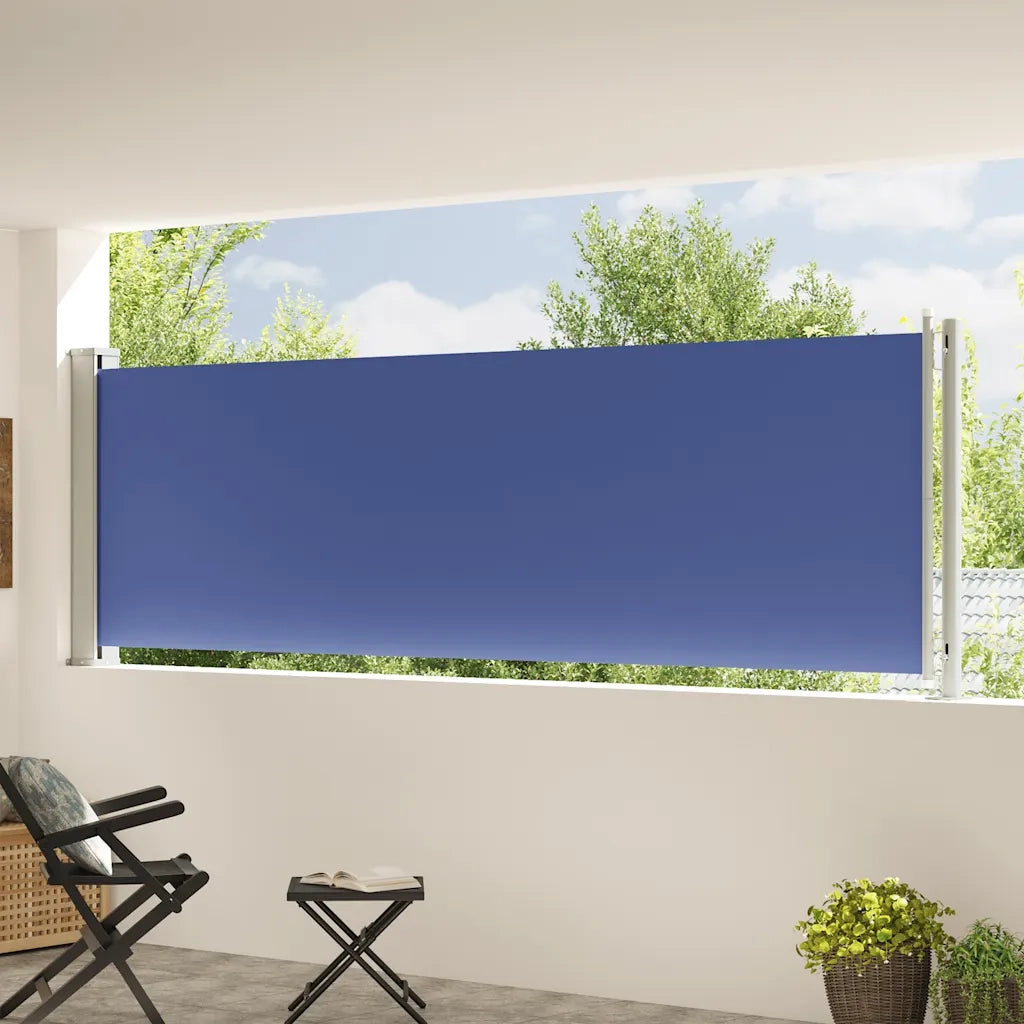Tenda Laterale Retrattile per Patio 117x614 cm Blu 317948