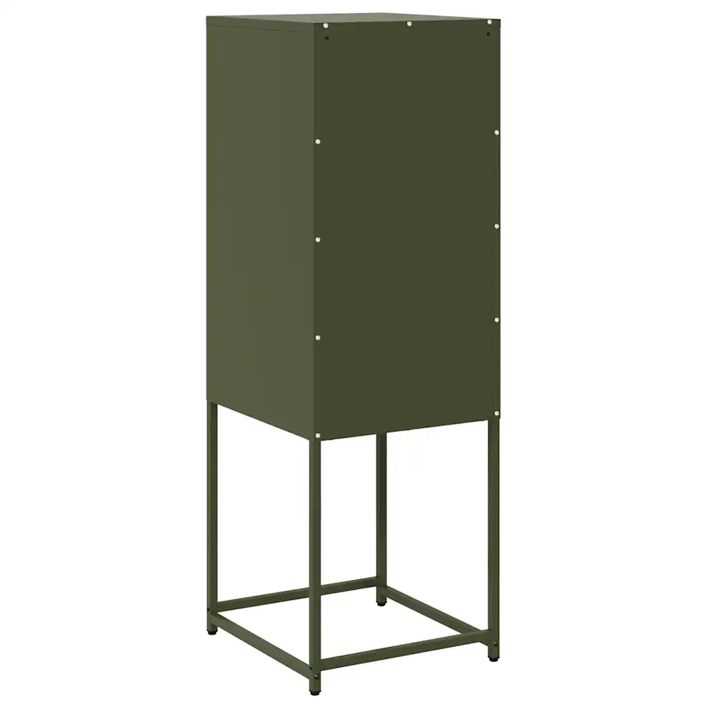 vidaXL Credenza Verde Oliva 36x39x107 cm in Acciaio Laminato a Freddo