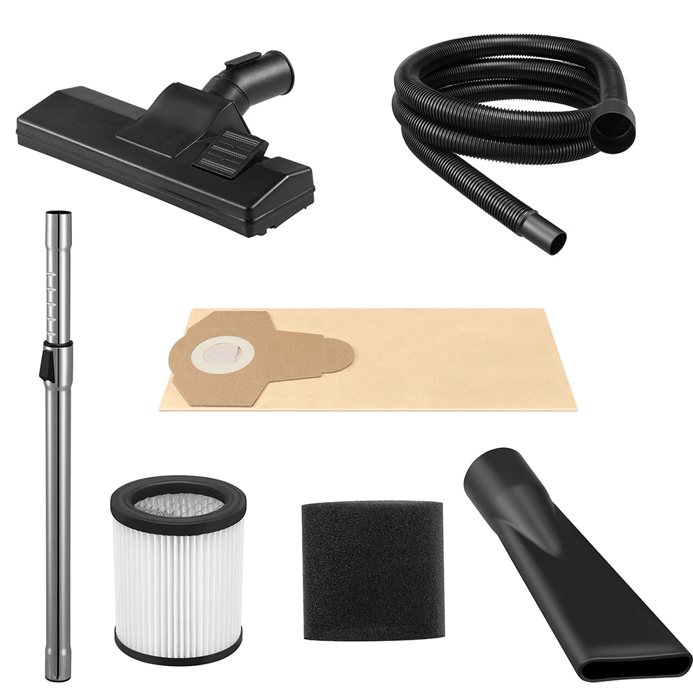 Aspiratore Solidi e Liquidi da 30 L 1200 W Acciaio con Filtro HEPA e Soffiante