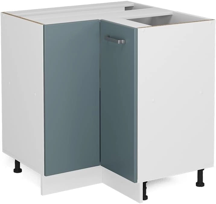 Mobile ad angolo cucina R-Line, Grigio-blu, 75.6 cm senza piano di lavoro, per la libera combinazione all'interno di sistemi cucina modulari