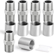 Connettori in acciaio inossidabile 10 pezzi, Adattatore a vite, Valvola, Tubo BSP maschio 1/4 x 1/4, Tubo BSP femmina 1/4 x 1/4, Materiale resistente