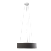 Lampada a Sospensione Rossini con Paralume Cilindrico Antracite - Struttura in Metallo Bianco - Attacco E27, Potenza 75W, IP20, Ø 58 x 15 x 150 cm
