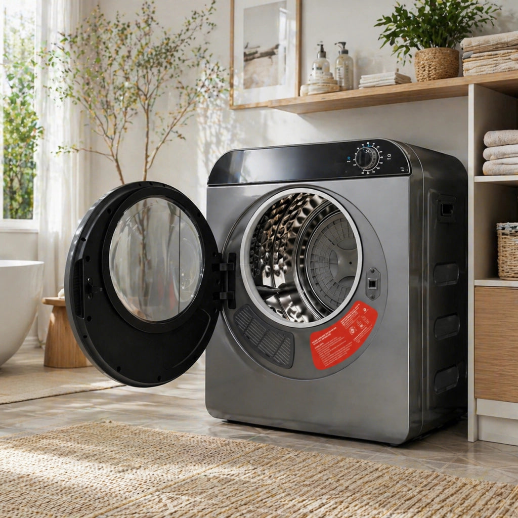 Asciugatrice Compatta 3 kg 830 W con Riscaldamento PTC; Cestello Inox; 4 Programmi e Montaggio a Parete