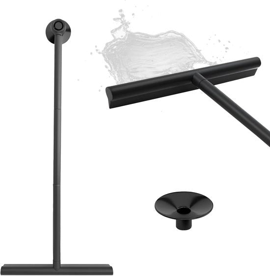 Douchewisser con manubrio regolabile, vetrospazzolatore, vetrospazzolatore per finestre, spazzolatore per bagno, spazzolatore per pavimento con acqua, capelli, vetro