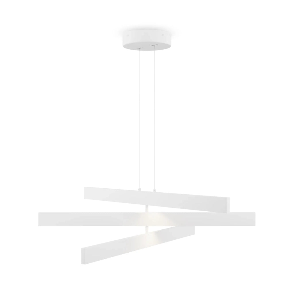 Maytoni Lampadario contemporaneo Origami 1 luce LED integrato bianco alluminio