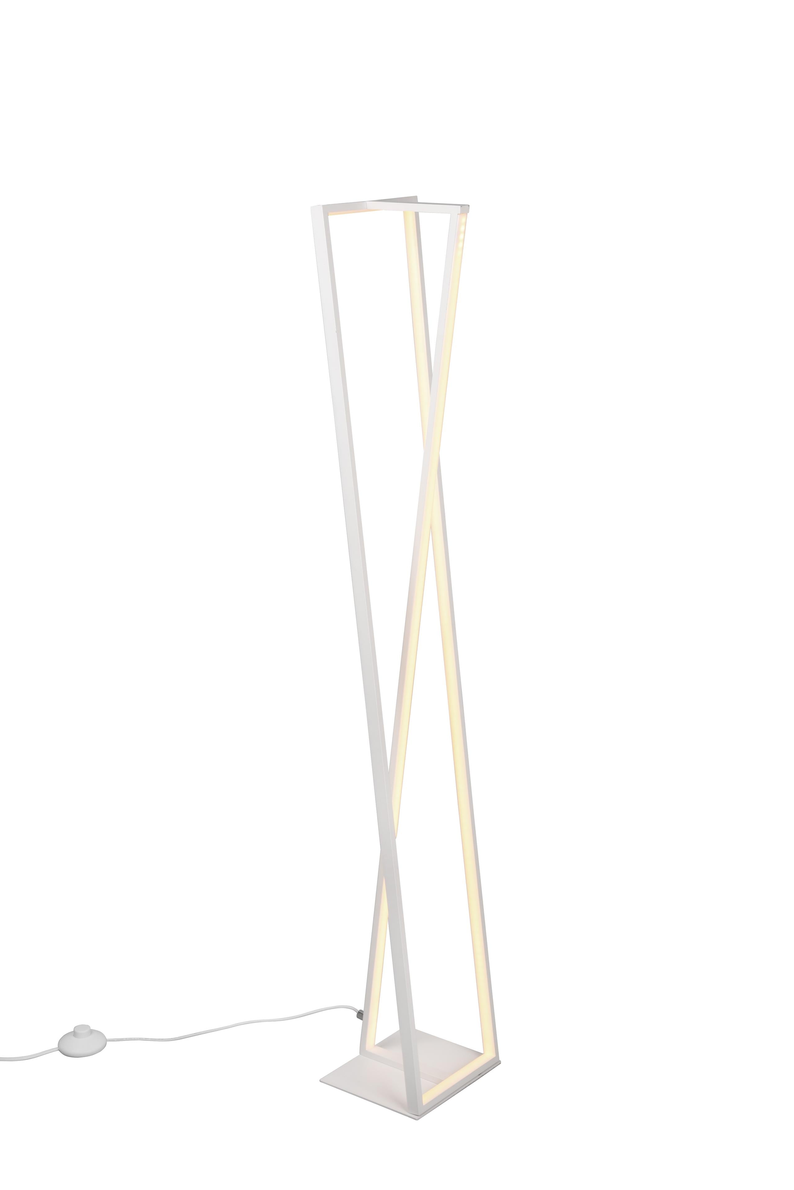 Piantana da Interno a led in Metallo Bianco Opaco