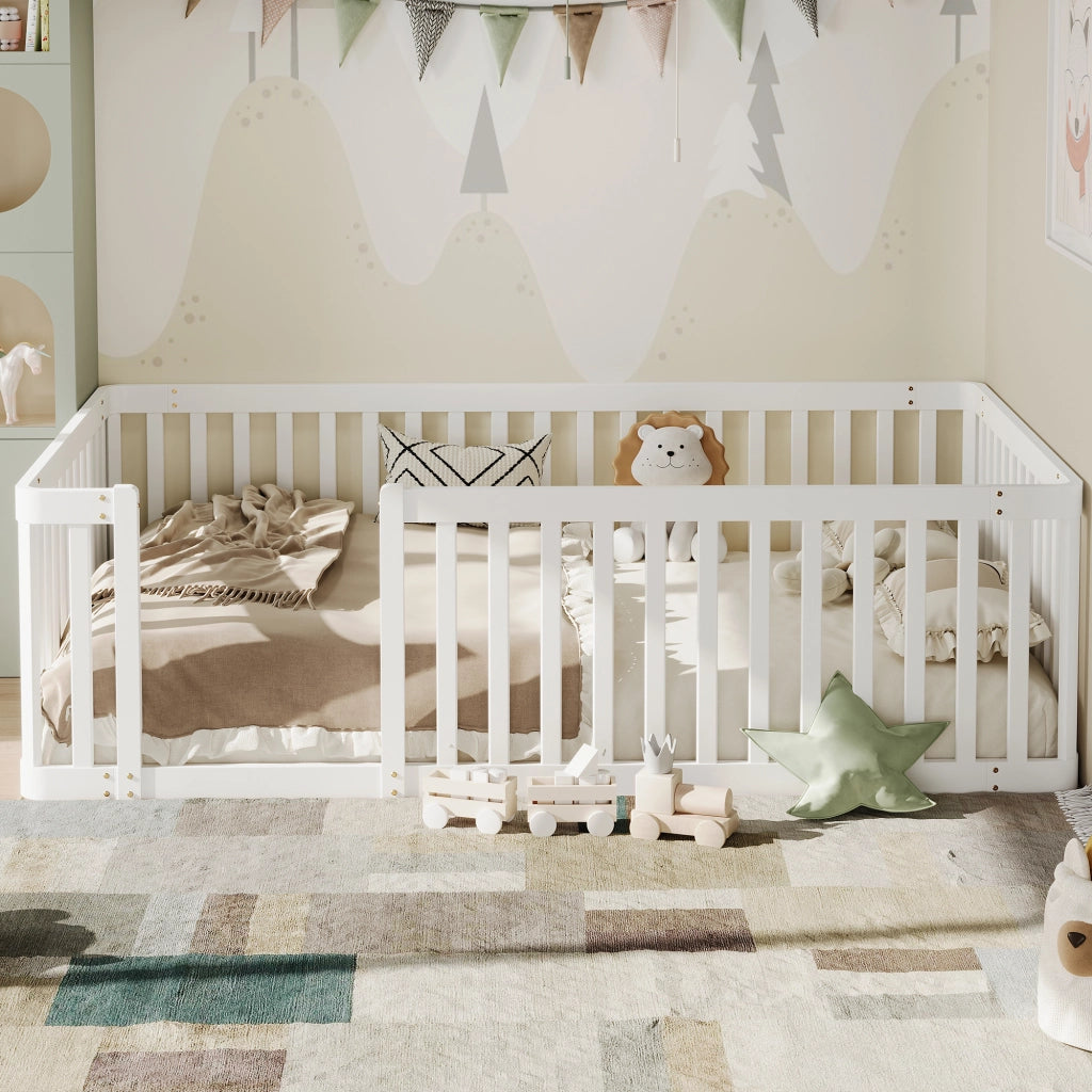 Giroletto in Legno con Testiera ¨C MINIMAL ¨C Bianco 90x200