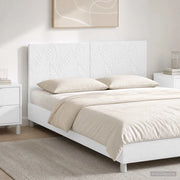 Testiera da Muro DELFT Bianco Lucido Legno ingegnerizzato 897189