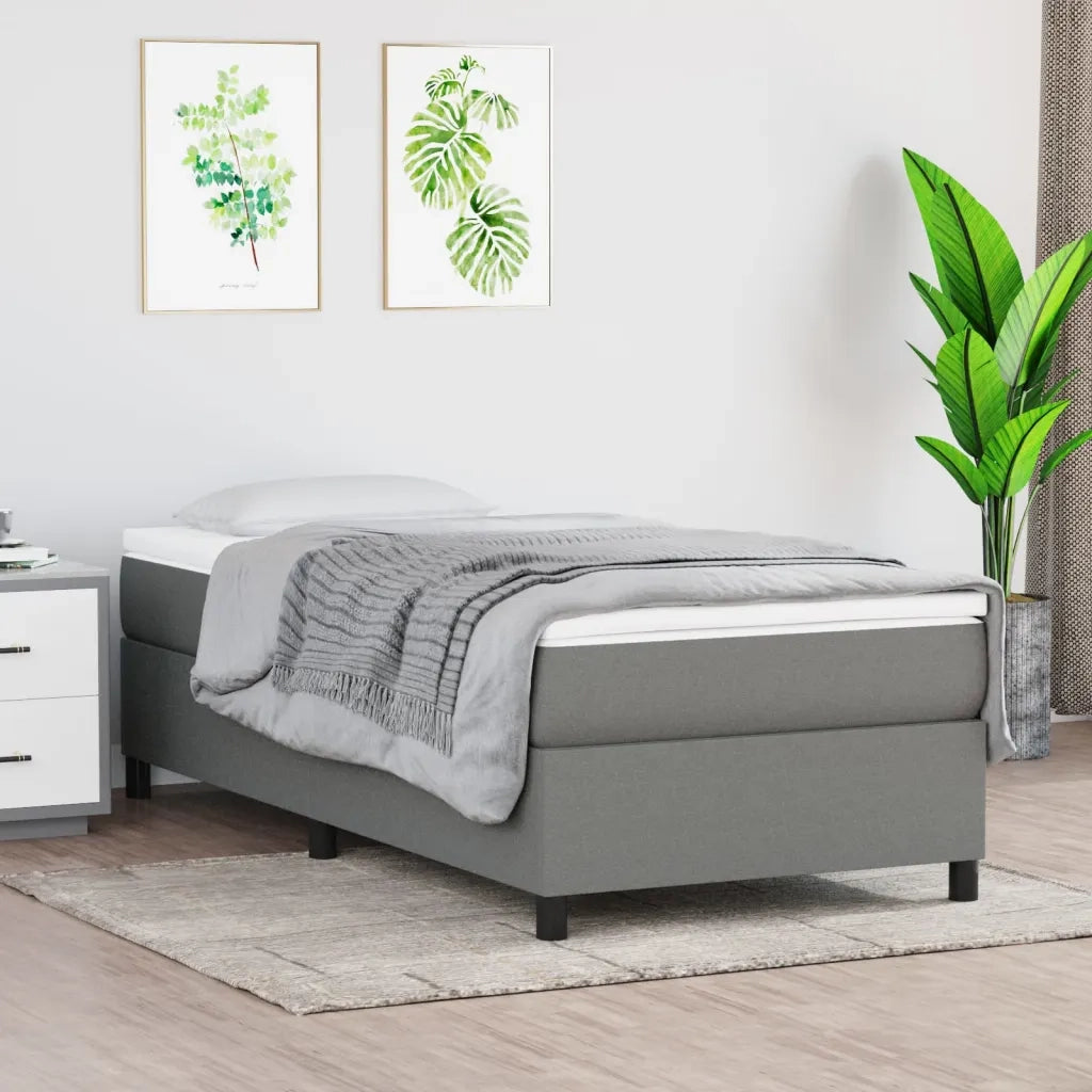 Giroletto a Molle Grigio Scuro 90x190 cm in Tessuto cod mxl 36155