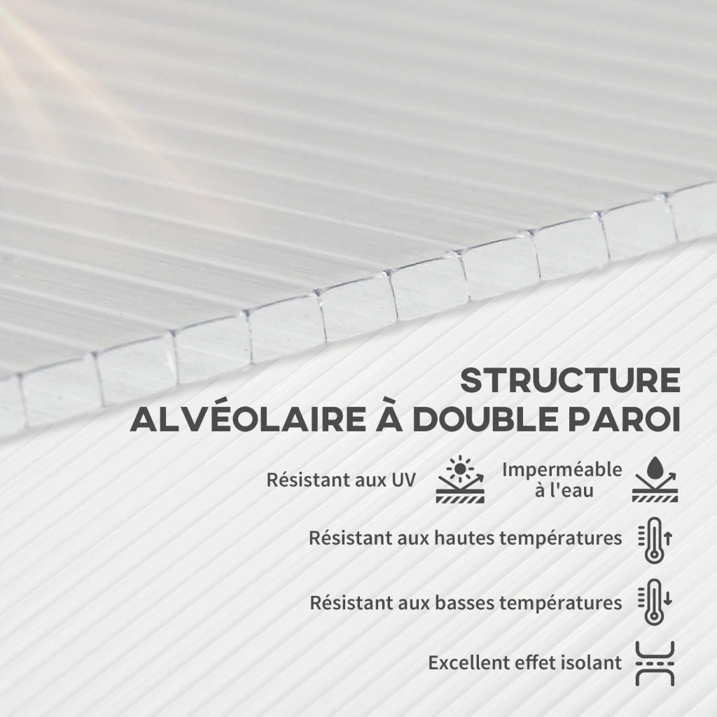 Pannello in policarbonato alveolare ¨C zephmum ¨C 4 mm 121x61 cm