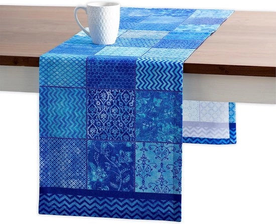 Tavolo da festa in cotone 100% per feste, cene, compleanni, cucina, primavera/estate, 50 cm x 150 cm