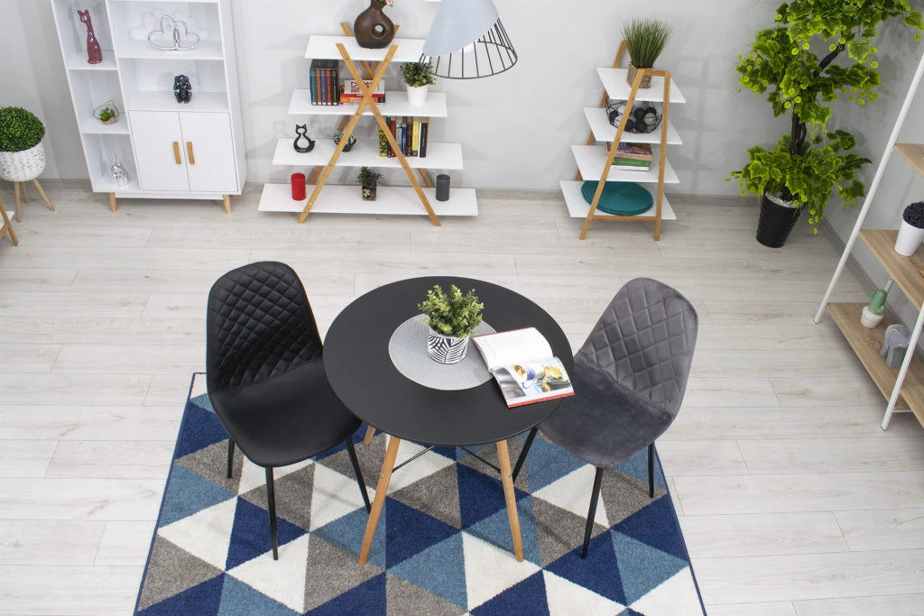 Valora DAPI CHAIR Velluto grigio scuro Design moderno x3