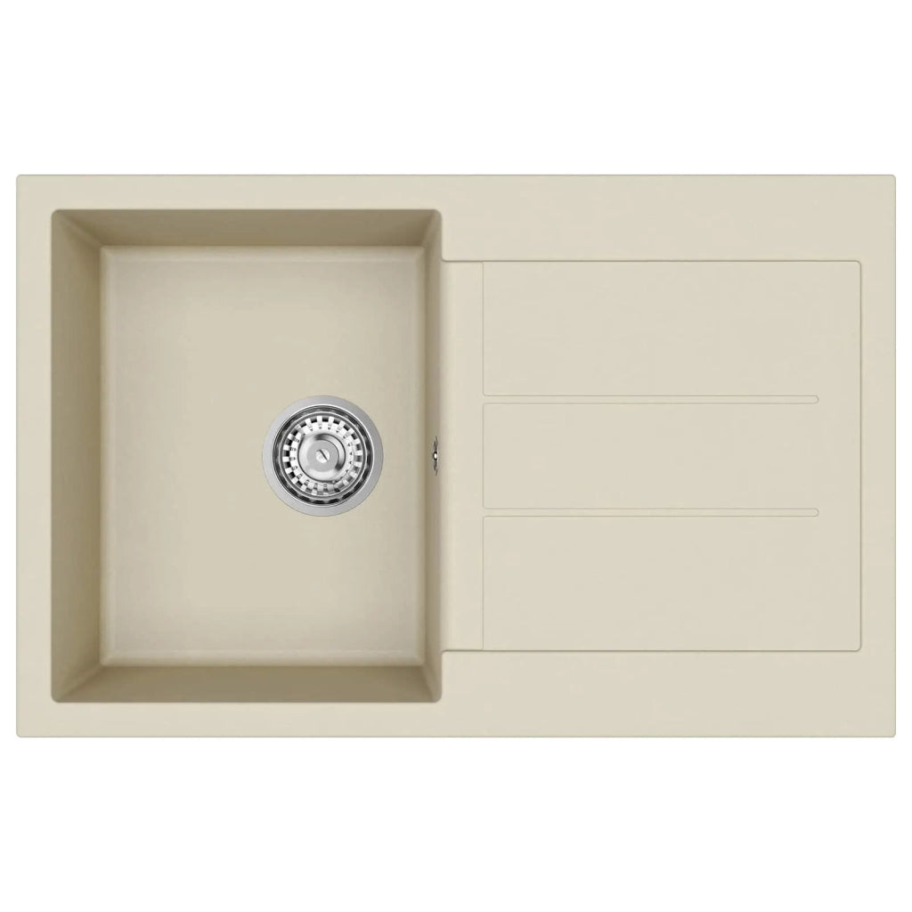 Lavello Beige 780 x 500 mm 80% Quarzo e 20% Resina
