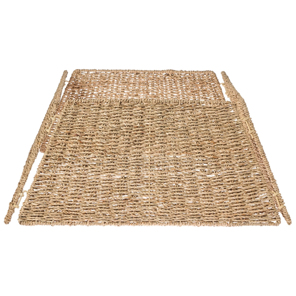 Copribase Collare dell'albero di Natale in Seagrass naturale 59 x 59 cm Fatto a mano Accessori quadrati Decorazioni