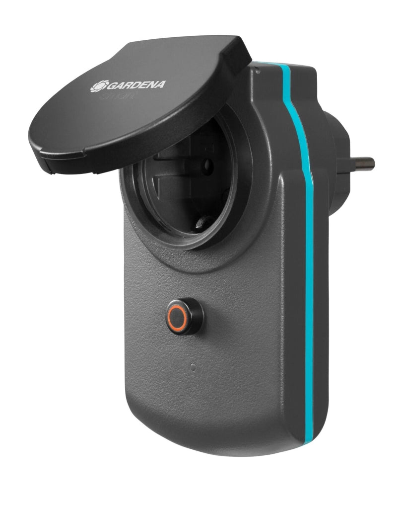 Gardena 19095-20 Adattatore Smart Power per Controllo Dispositivi Elettrici da Giardino tramite App Compatibile con Smart System e Assistente Vocale colore Nero