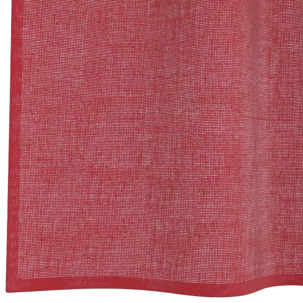 vidaXL Tende in Voile con Passanti 2 pz Rosso Vino 140x175 cm