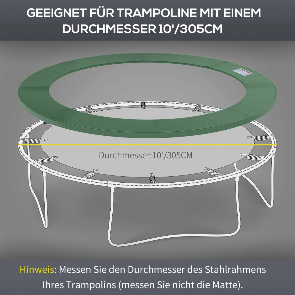 Set di accessori per trampolino: copertura perimetrale, rete di sicurezza, telo di copertura per esterni, per trampolini da 8 a 15 piedi, ? 305 cm,